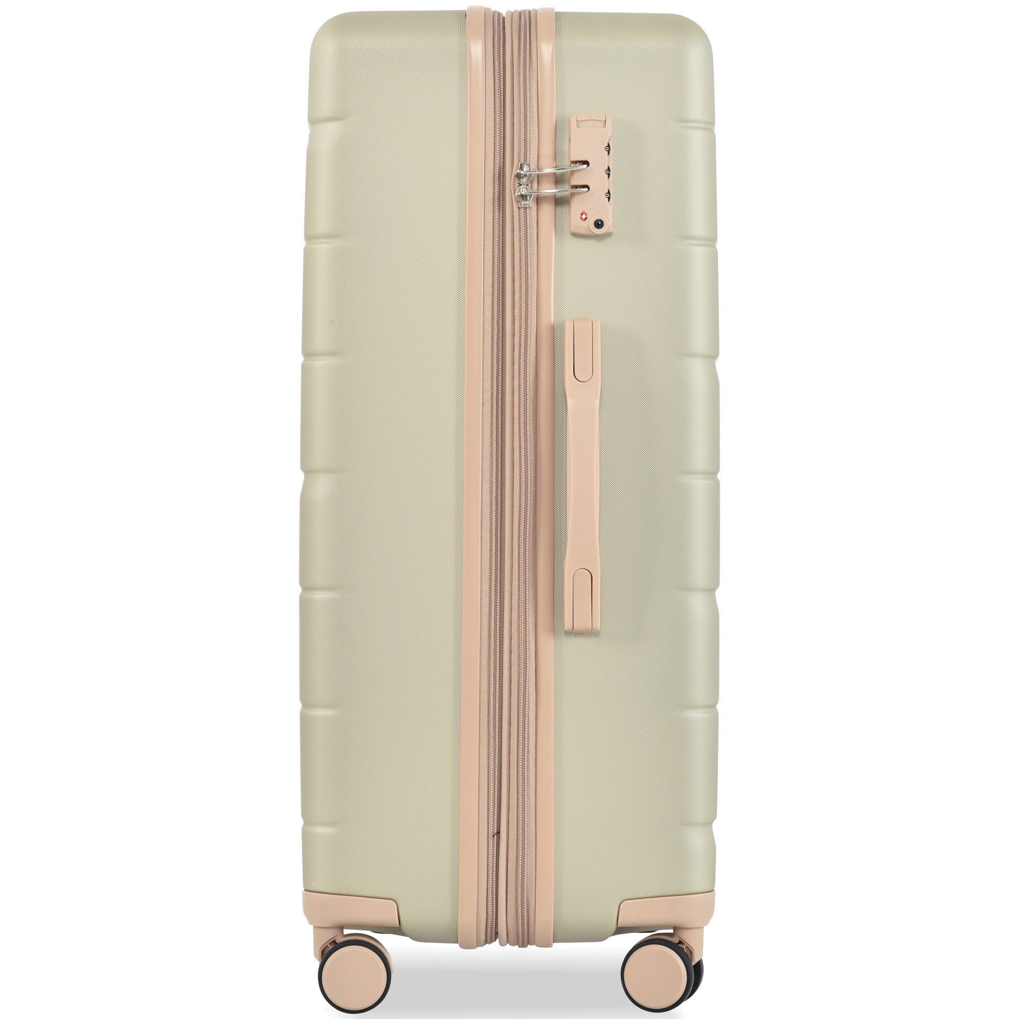 Luggage Sets 3 Piece Suitcase Set - Airline Approved, Hard Case with Spinner Wheels - Golden Green 20/24/28 Sizes