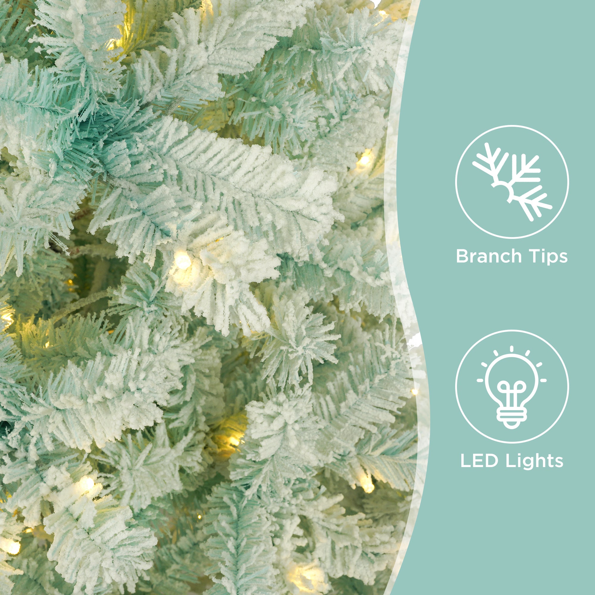 6ft Artificial Christmas Tree with 300 LED Lights, 600 Bendable Branches - Holiday Decor, Xmas Tree Decoration