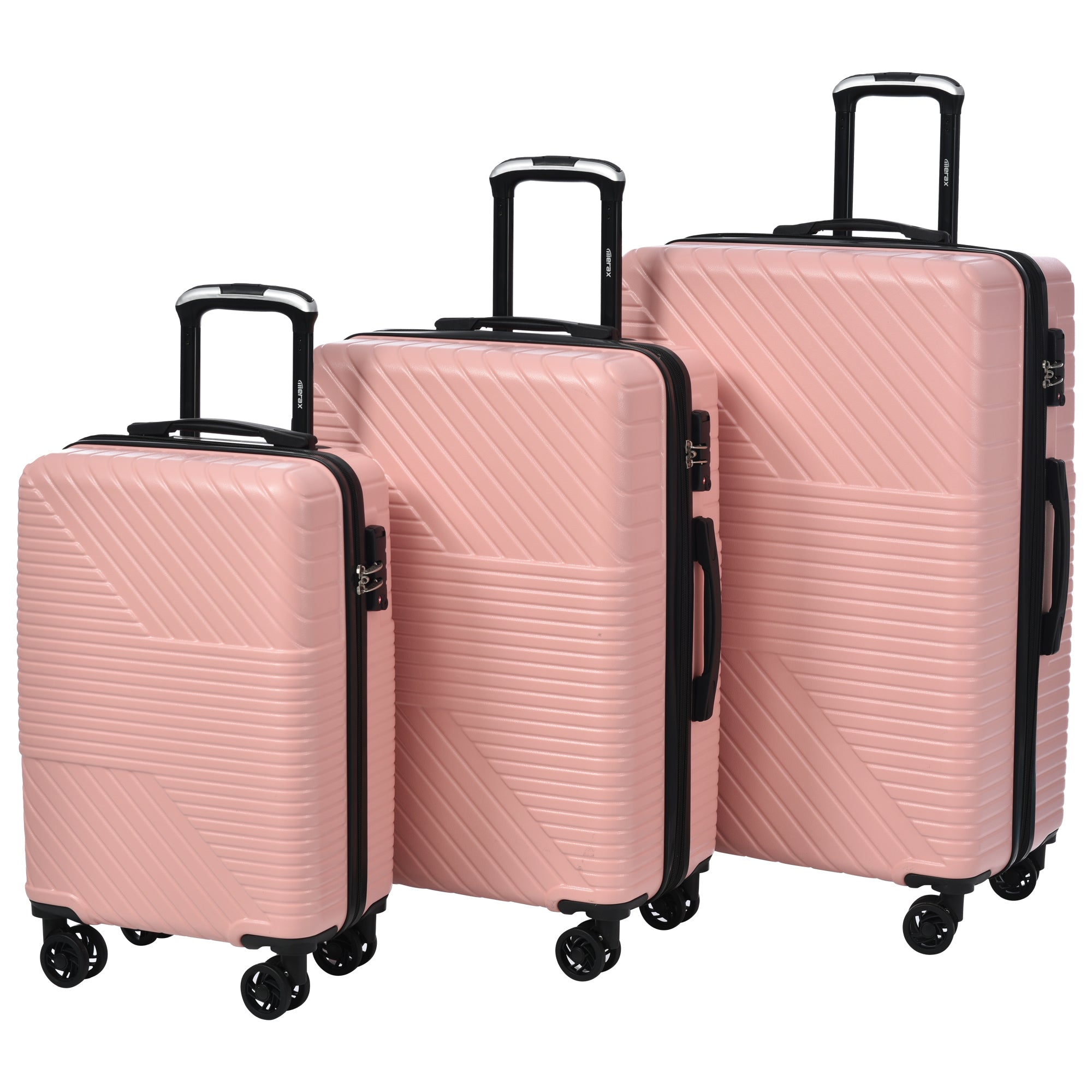 Hardshell Luggage Sets: 3-Piece Spinner Suitcase with TSA Lock, Lightweight & Double Wheels - 20''/24''/28''