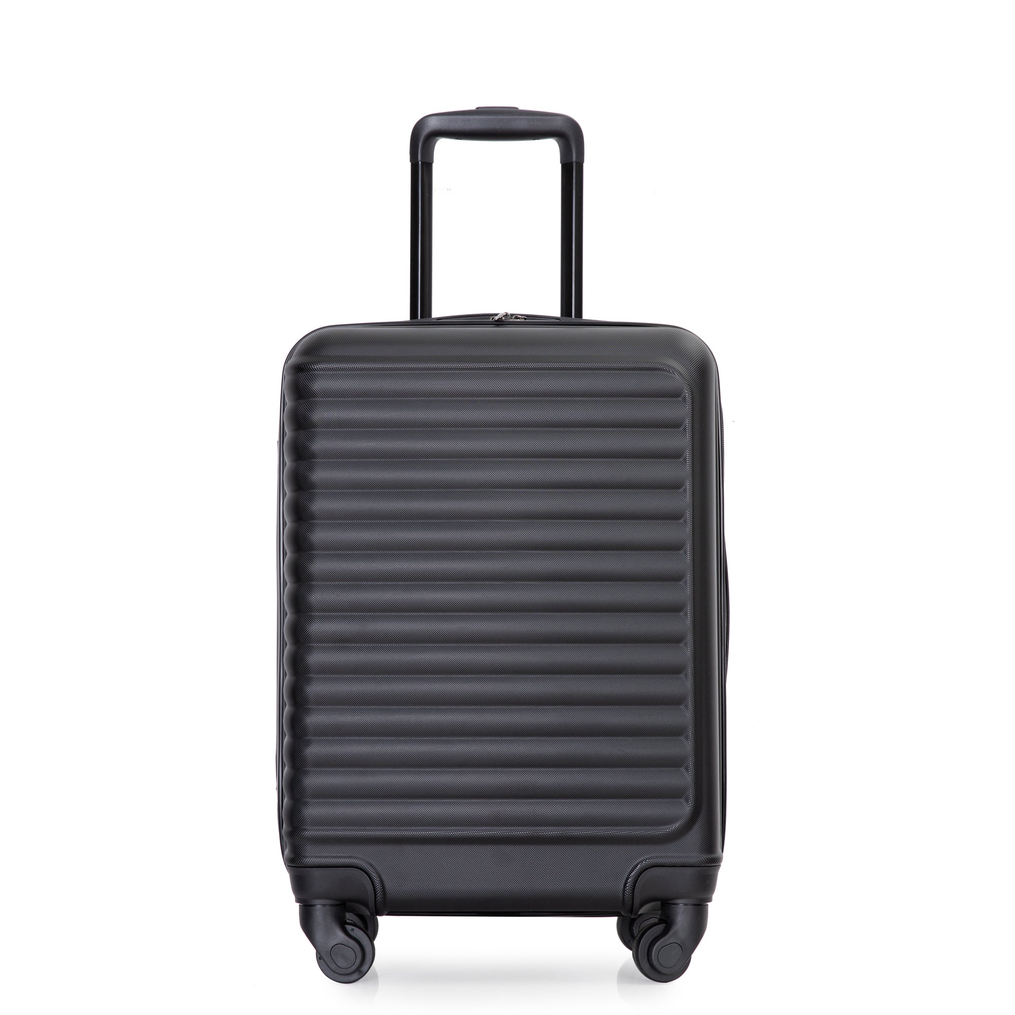 20" Carry on Luggage: Lightweight Spinner Suitcase, Black