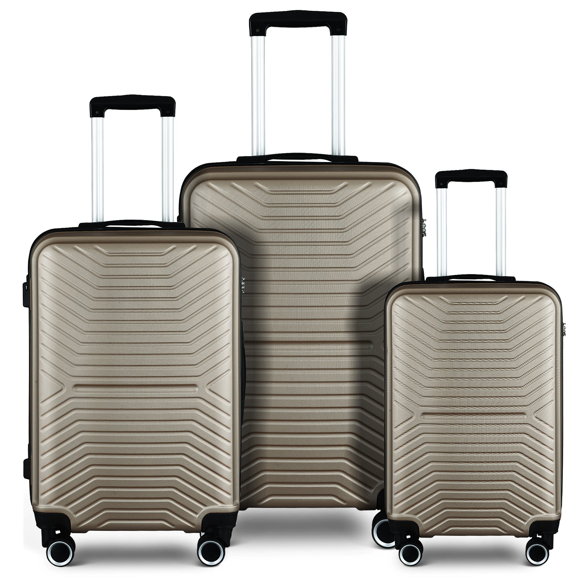 Luggage Sets: Expandable ABS Hardshell 3pcs Clearance Suitcase with TSA Lock, Spinner Wheels, Lightweight, Durable - 20in/24in/28in