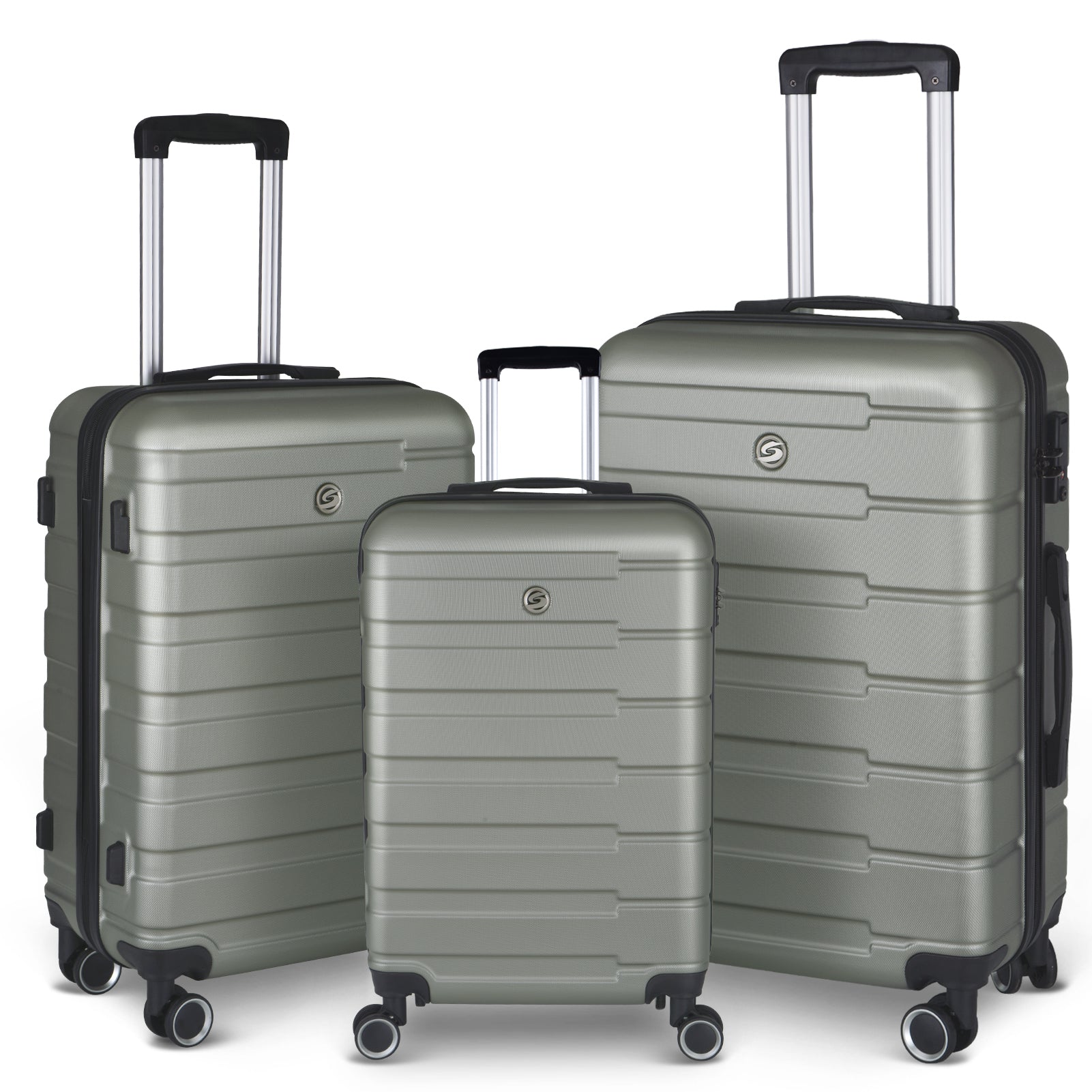 Luggage Suitcase Set: 3-Piece Hardside Carry-on with Spinner Wheels - 20"/24"/28" Sizes, Durable & Stylish Travel Bags