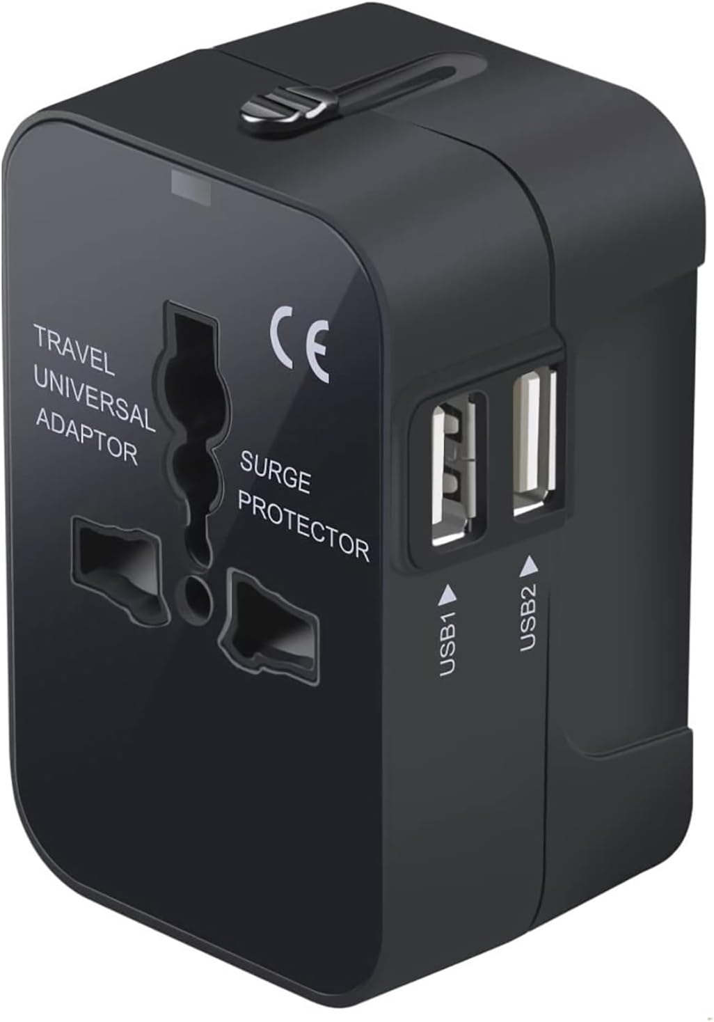 Premium Travel Adapter: Portable Worldwide Power Converter Combo, European Travel Plug, Dual USB Charging Ports