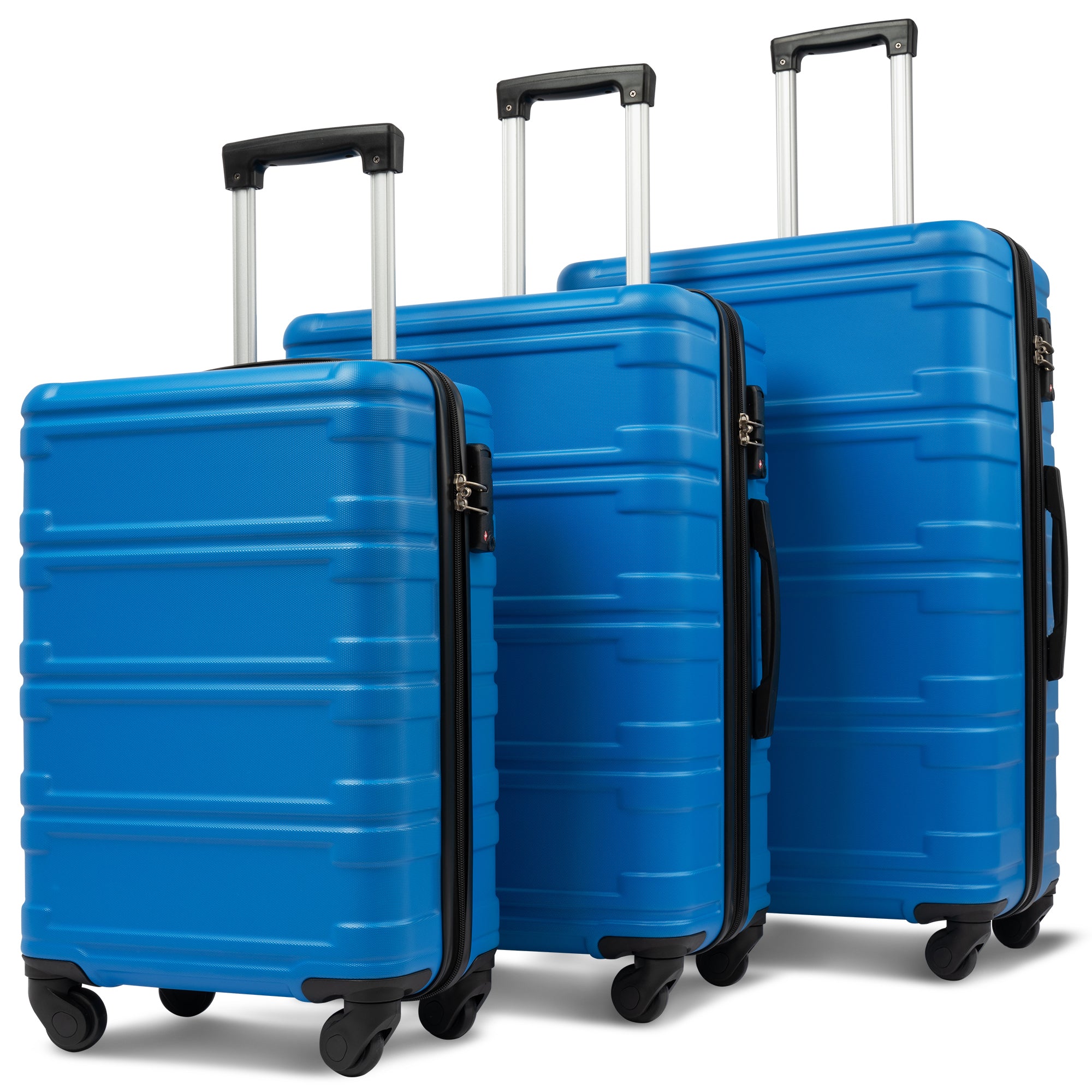 Hardshell Luggage Sets: 3 Pcs Spinner Suitcase with TSA Lock, Lightweight & Durable, Available in 20''24''28'' Sizes