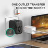 All-in-One International Travel Adapter: Universal European Plug with Fast Charging, Dual USB-C PD and Dual USB-A QC Ports (TR02 Black)