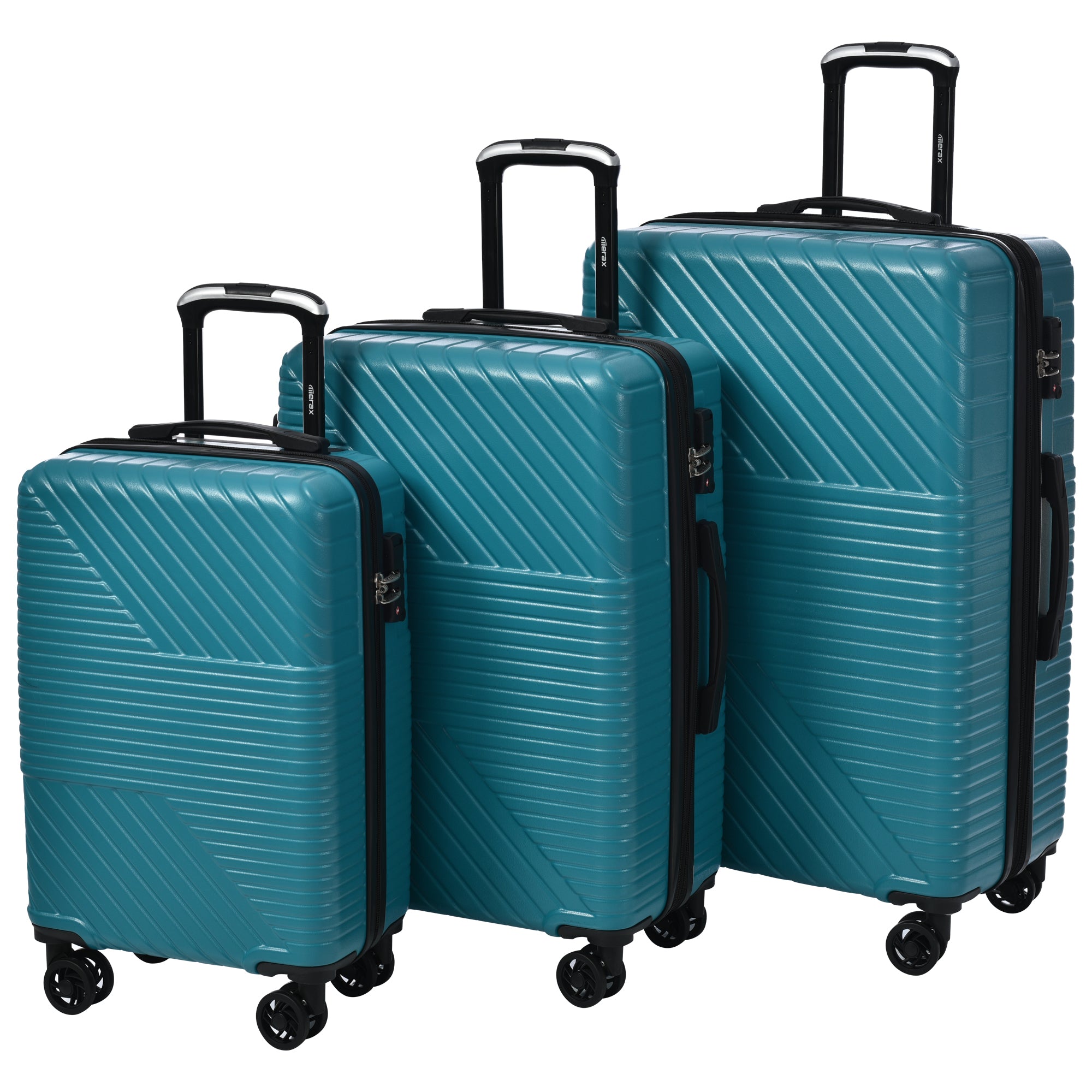 Hardshell Luggage Sets 3 Piece Double Spinner 8 Wheels Suitcase with TSA Lock - Lightweight, 20''24''28'' Sizes Available