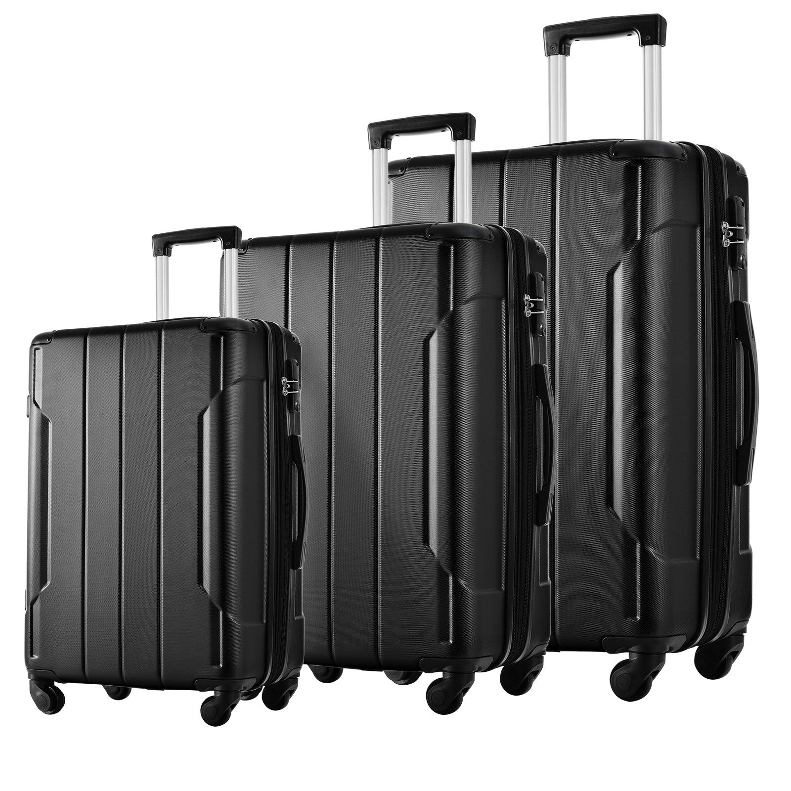 Hardshell Luggage Sets: 3 Pcs Spinner Suitcase with TSA Lock, Lightweight 20''24''28''