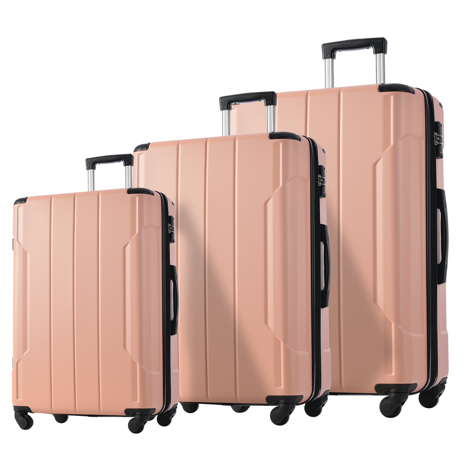 Hardshell Luggage Sets: Lightweight 3 Pcs Spinner Suitcase with TSA Lock - 20''24''28'' - Durable, Secure, and Stylish