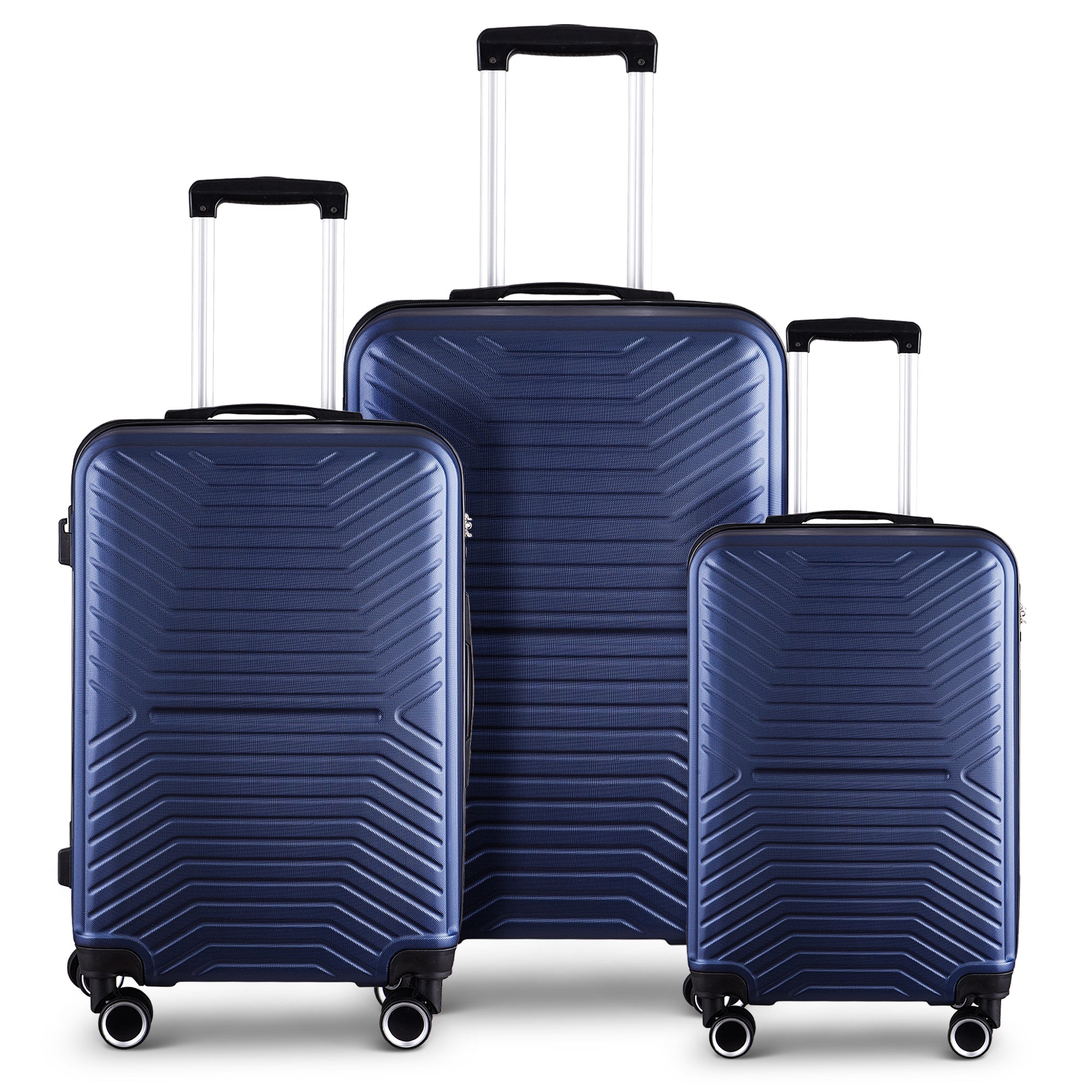 "Expandable Suitcase Set with TSA Lock Spinner - 3 Piece Luggage Collection in PC+ABS Material - Carry On 20in 24in 28in - Various Colors Available"