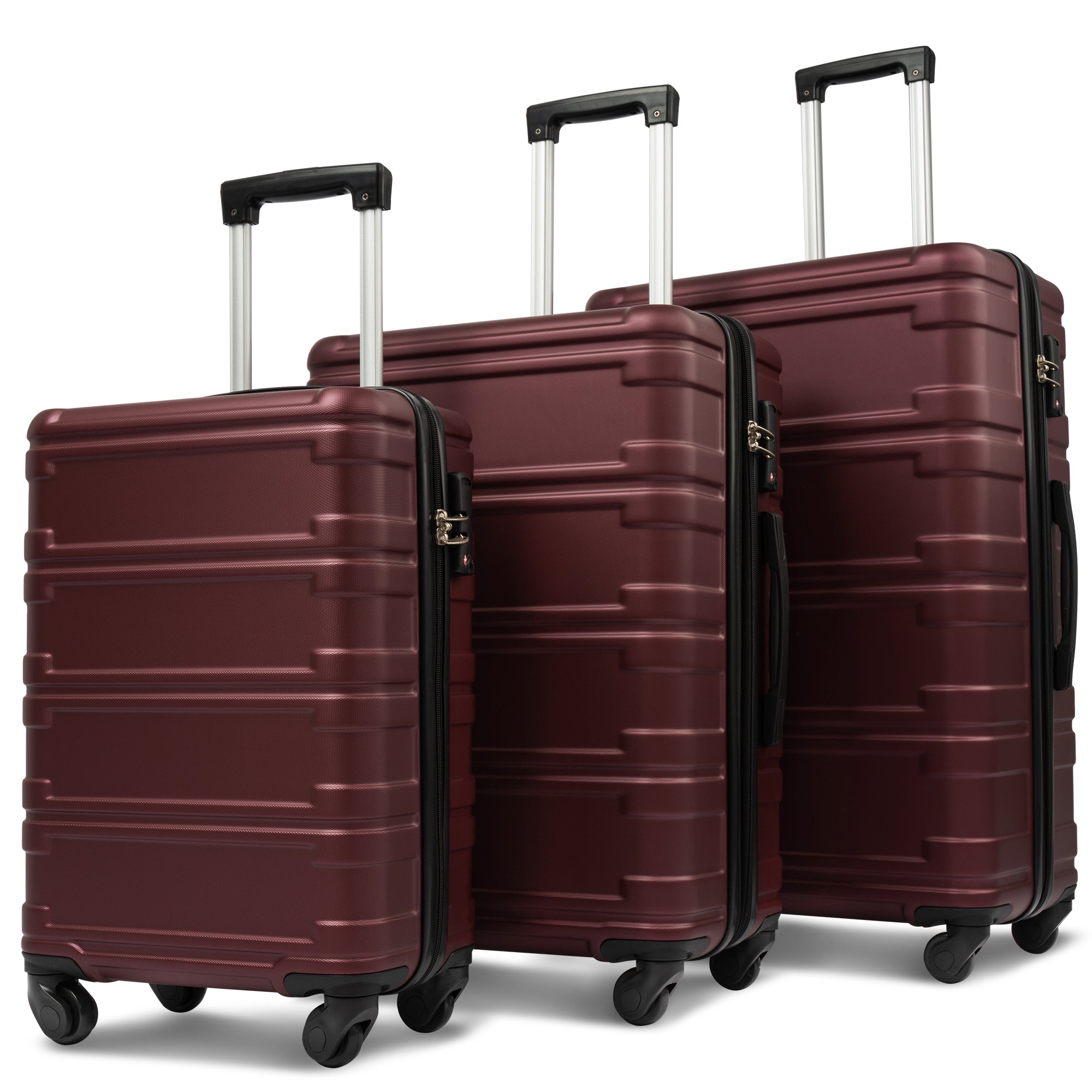 Hardshell Luggage Sets - Lightweight 3 Pcs Spinner Suitcase with TSA Lock, 20''24''28'' Sizes